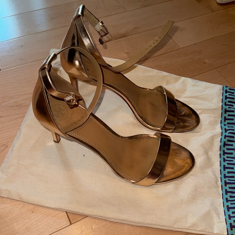 Rose gold Tory Burch sandals size 10.5